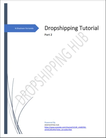 Dropshipping Tutorial part 02 - ඩ්‍රොප්ශිපින් ටියුට් පාට් 02